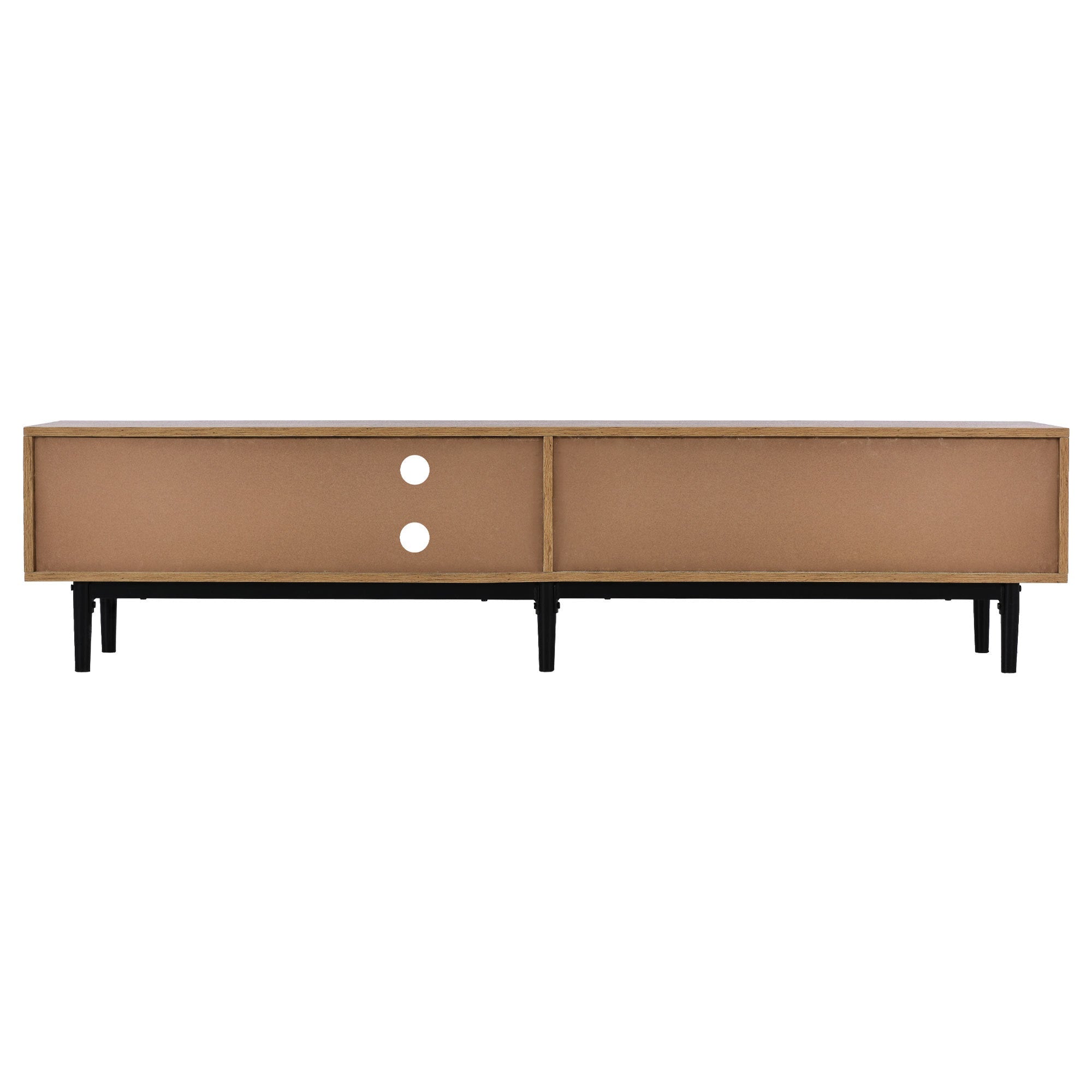Modern TV Stand with 4 Cabinets& Open Shelves, Color-matching Media Console Table for TVs up to 80'' with LED Light, Entertainment Center with Drop Down Door for Living Room, Bedroom, Home Theatre