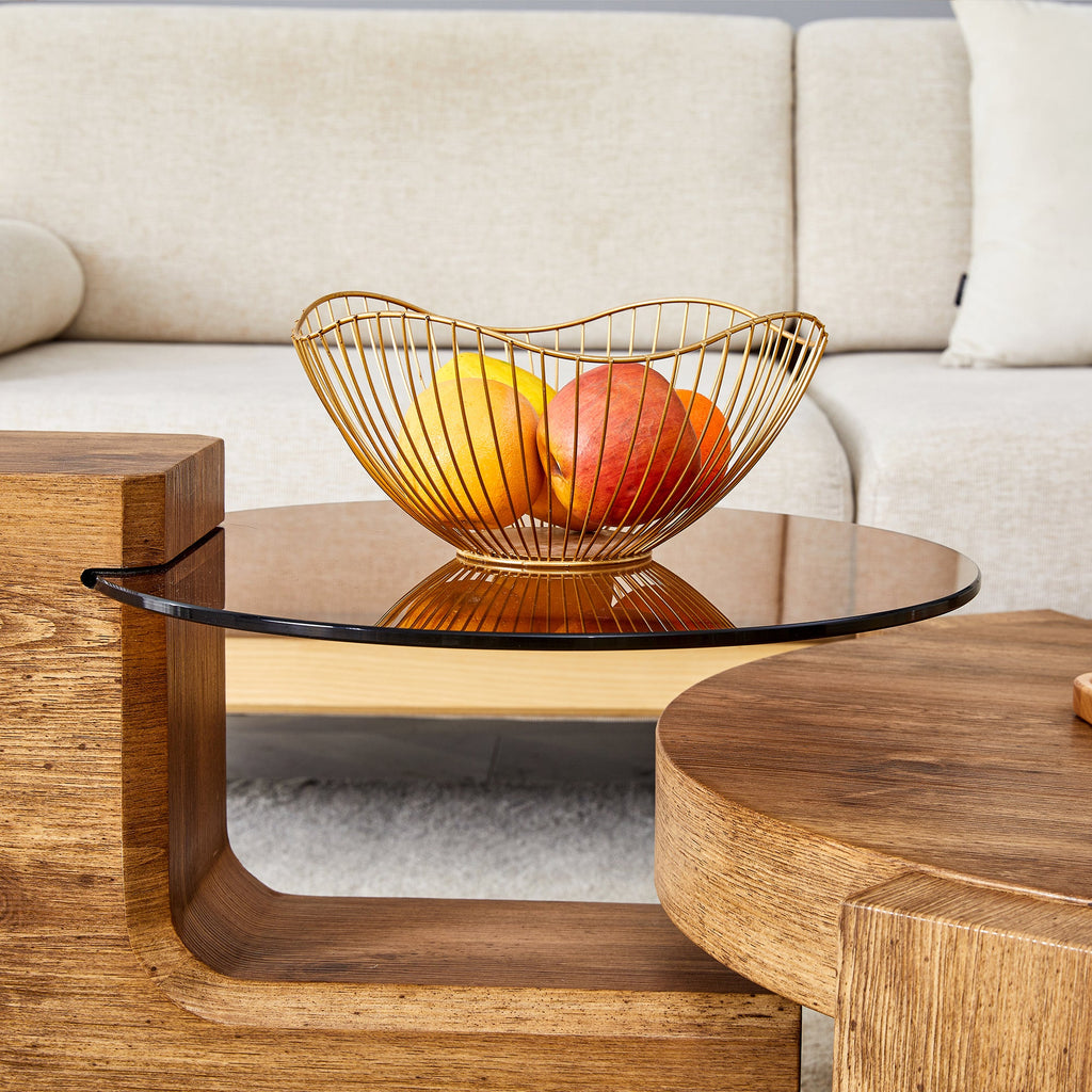 The detachable double-decker coffee table, the stylish design is more precious, and the detachable design can make the use of space more flexible and suitable for various scenes.