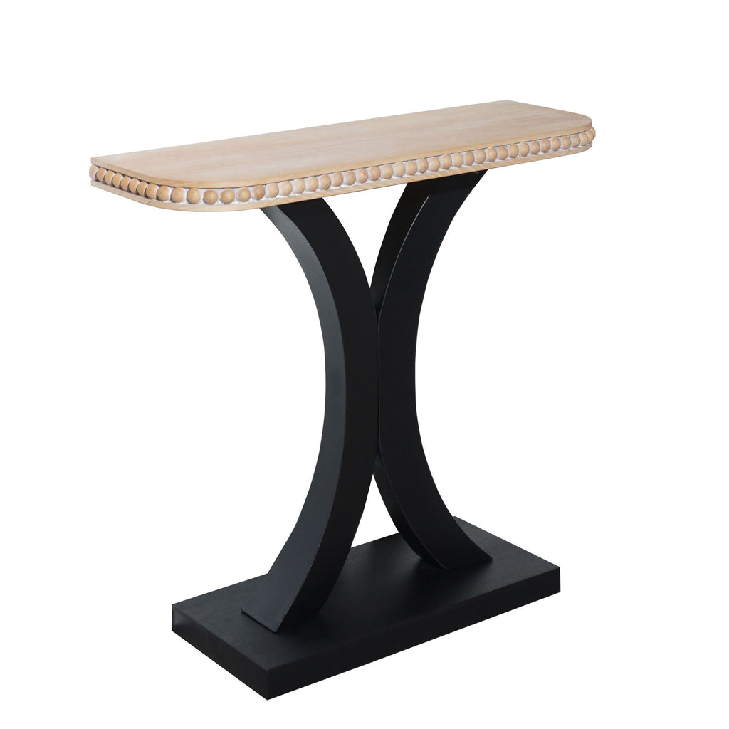 Wood Console Table, Elegant Half-Moon Console Table,35in Small Entryway Table, Thin Sofa Table, Side Table, Display Table, for Hallway, Bedroom, Living Room, Foyer