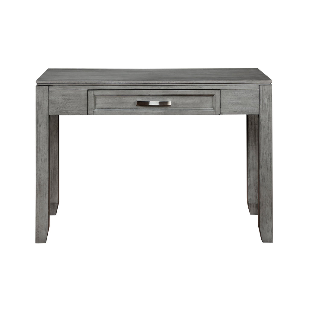 Gray Finish Writing Desk with Drawer Wooden Furniture 1pc