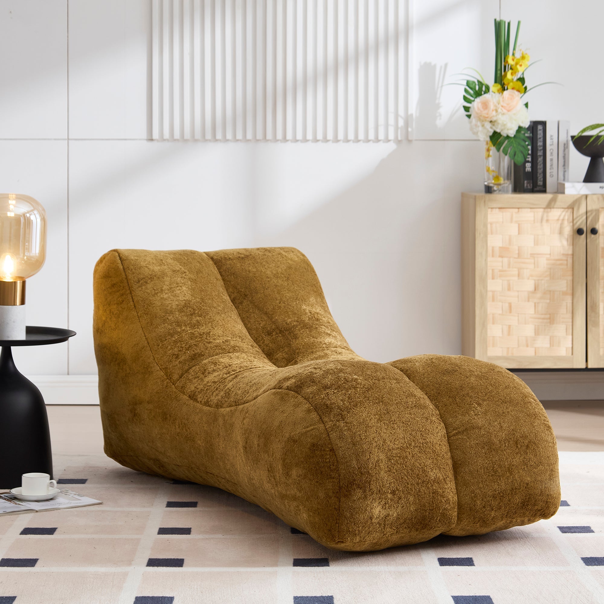 Creative Bean Bag Sofa Chair for Adults with High-Quality Sponge Filling and Polyester Fiber,59x30x23.6 inches