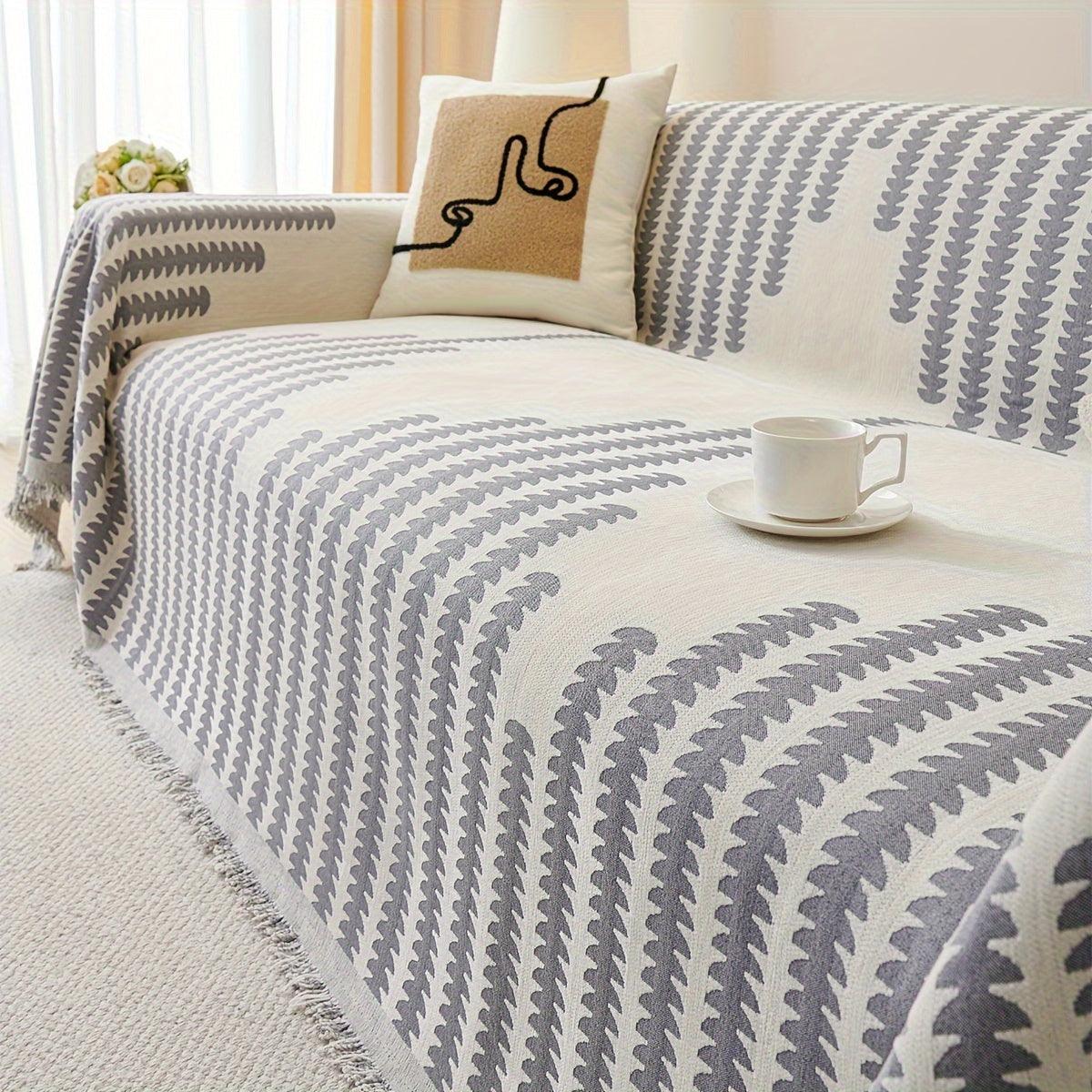 Chenille Fabric Sofa Cover - Soft, Non-Slip, Universal Protector