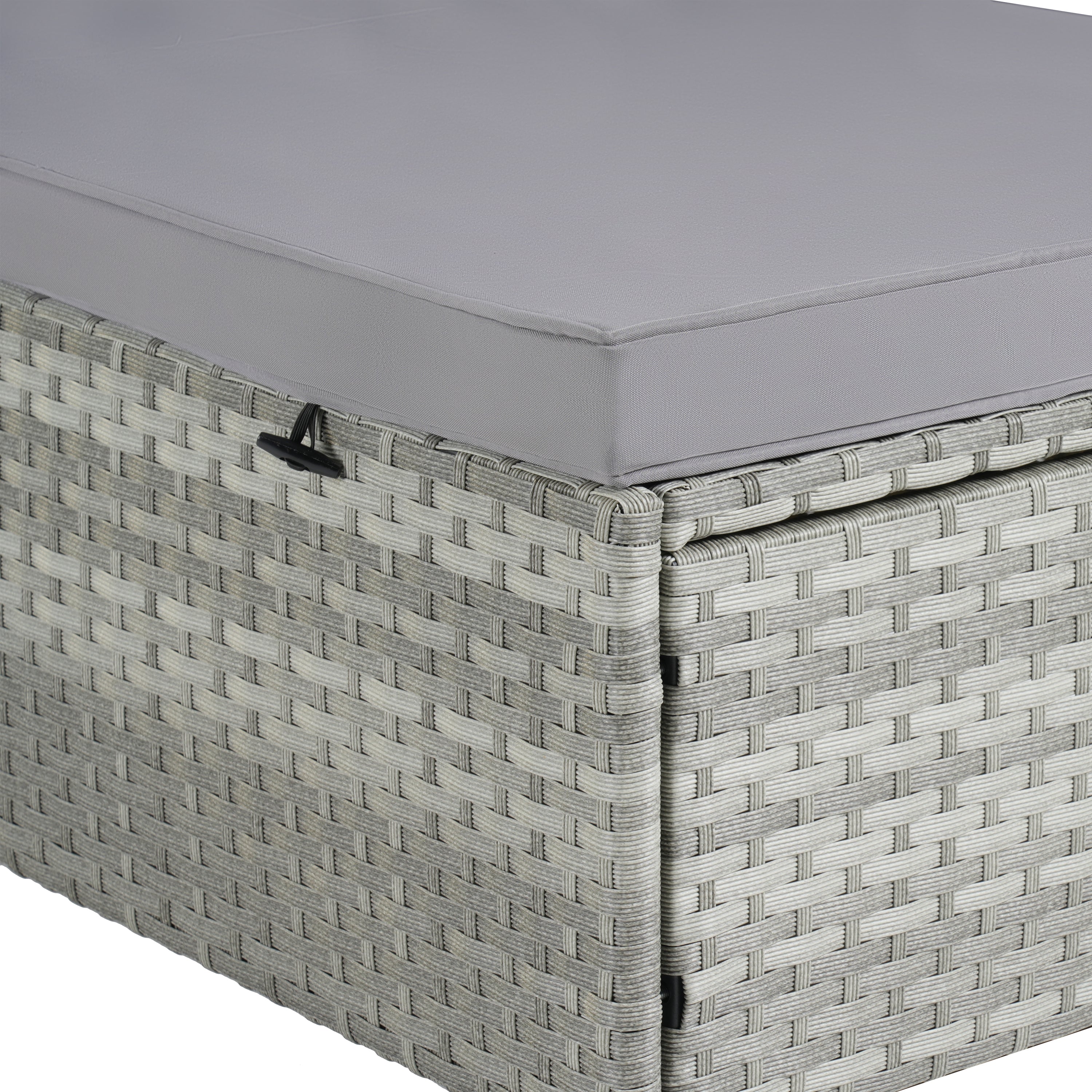 OUTDOOR  SOFA  PE RATTAN FURNITURE  DECK CHAIR GRAY RATTAN