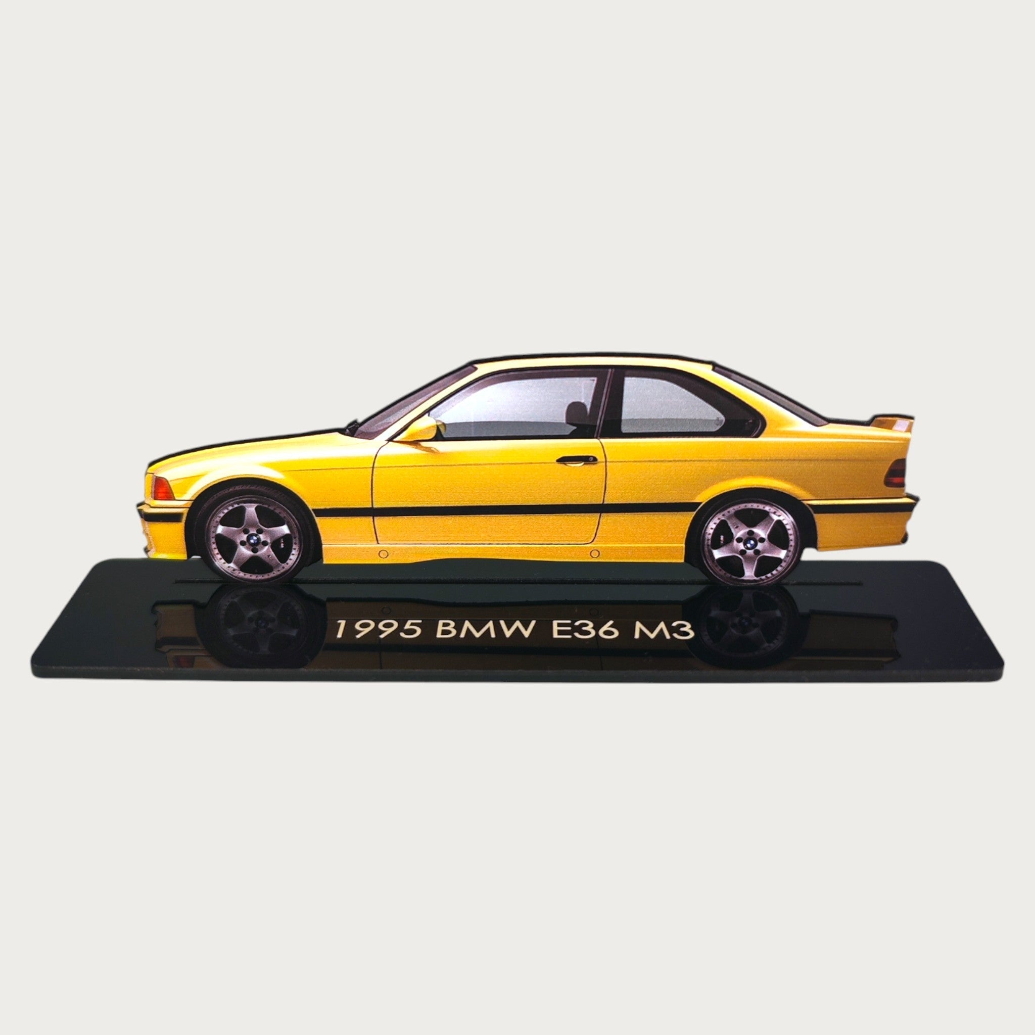 1995 BMW E36 M3 (2) Metal Car Wall Art, Color 2D Diecast Car Decor, Silhouette Metal Wall Art, Gift For Car Lovers, Detailed Color Metal Car