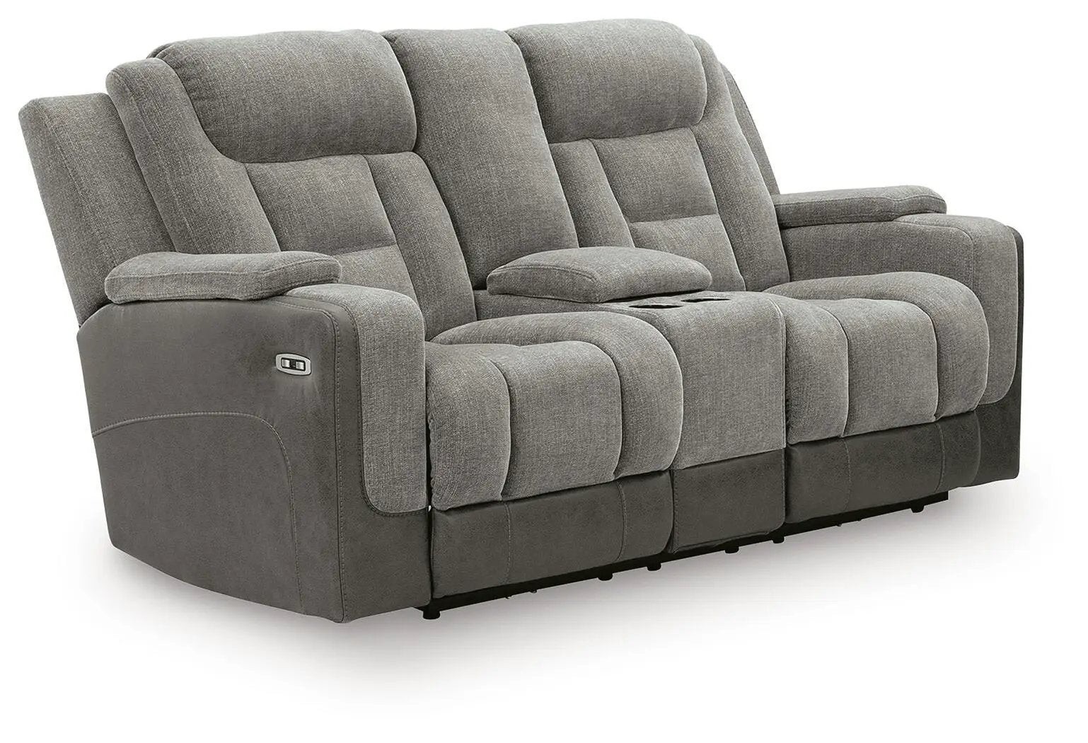 Mixed Motion - Power Reclining Loveseat With Console / Adjustable Headrest