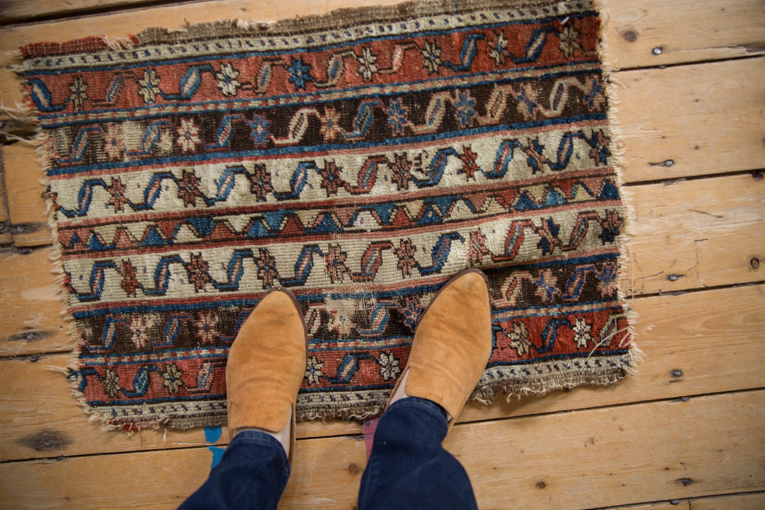 1.5x2.5 Antique Fragment Anatolian Rug Mat