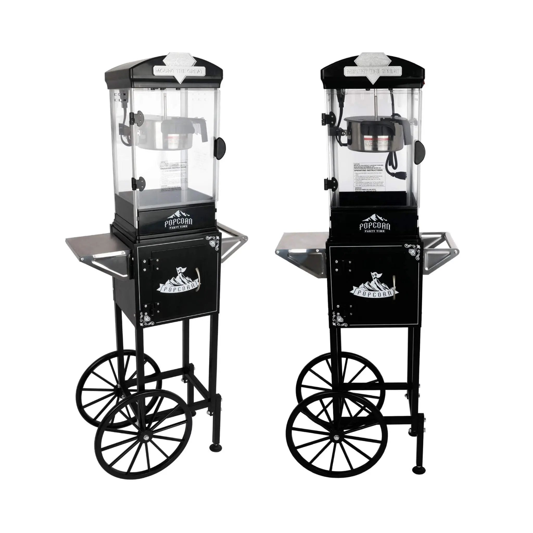 Premium 10OZ Portable Kettle Popcorn Maker Machine With Cart (SAK42196)