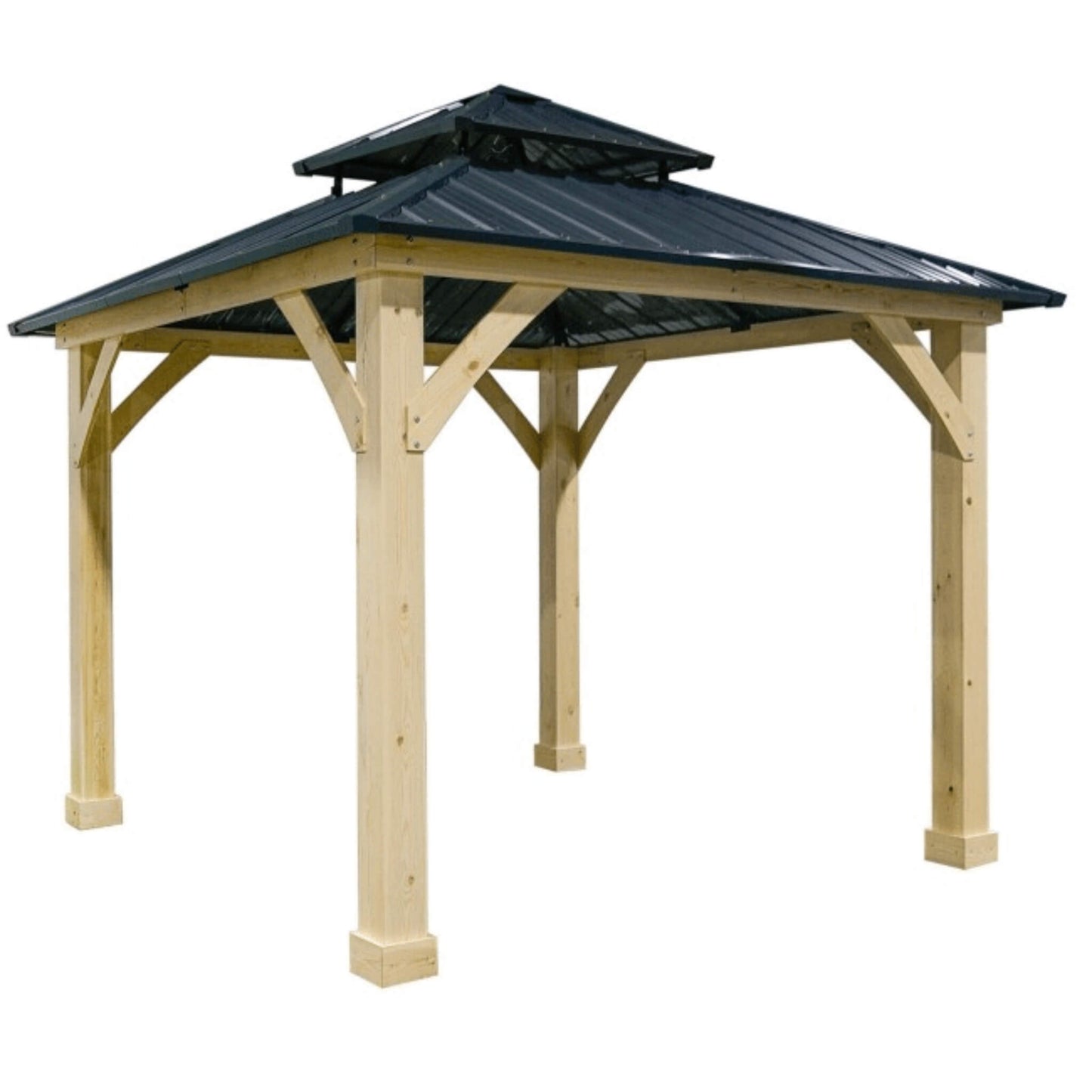 [10x10FT] Premium Outdoor Patio Hardtop Gazebo W/ Double Steel Roof (SAK01291)