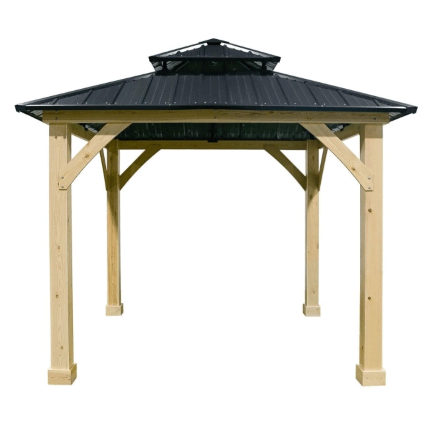 [10x10FT] Premium Outdoor Patio Hardtop Gazebo W/ Double Steel Roof (SAK01291)