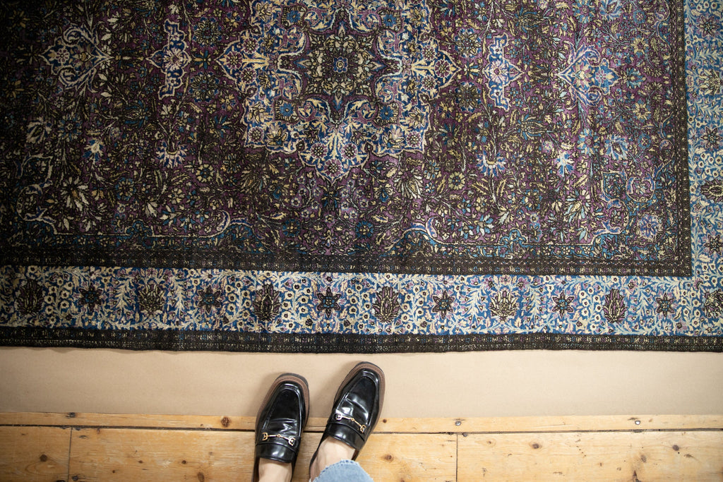 4x7 Antique Silk Kashan Rug