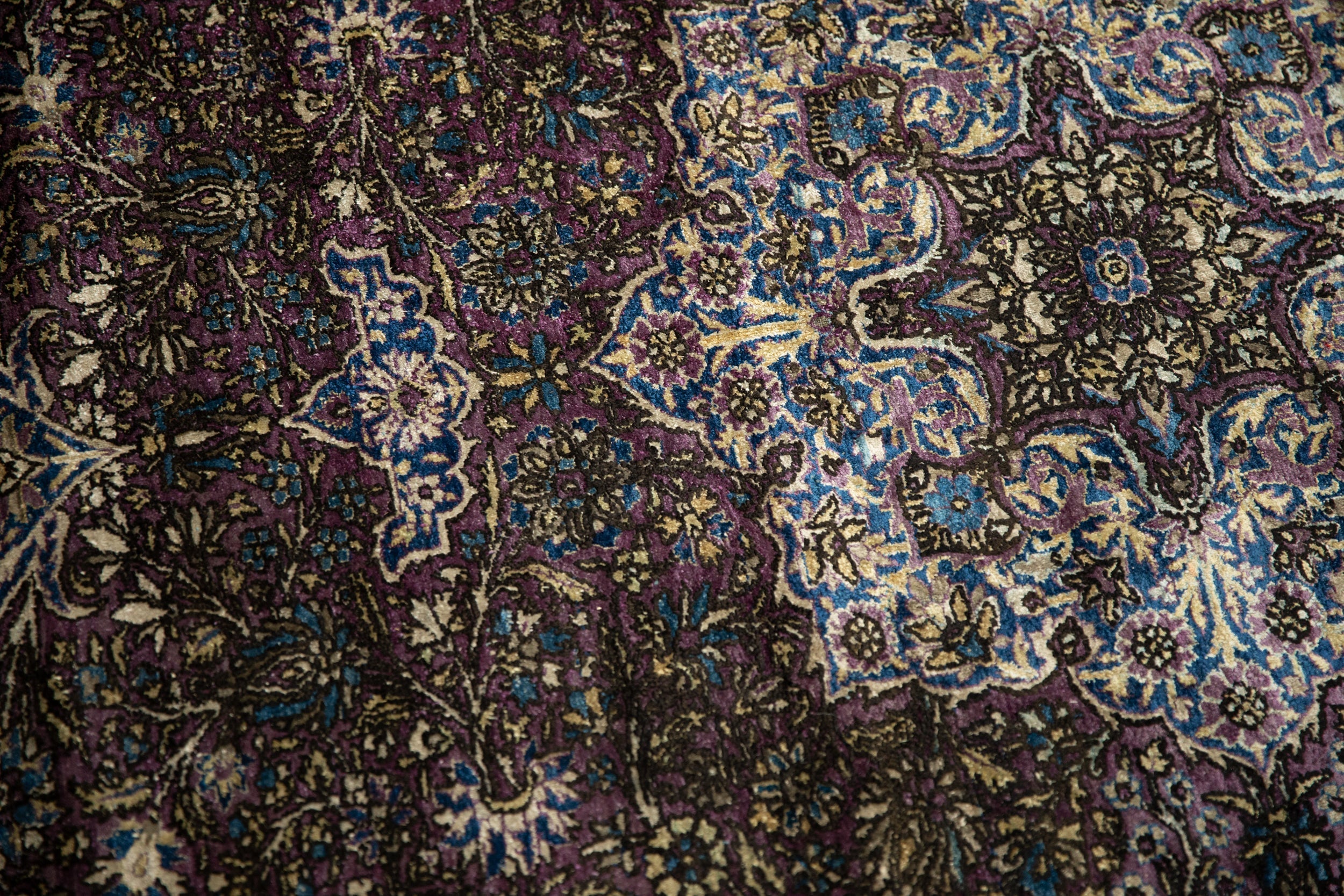 4x7 Antique Silk Kashan Rug