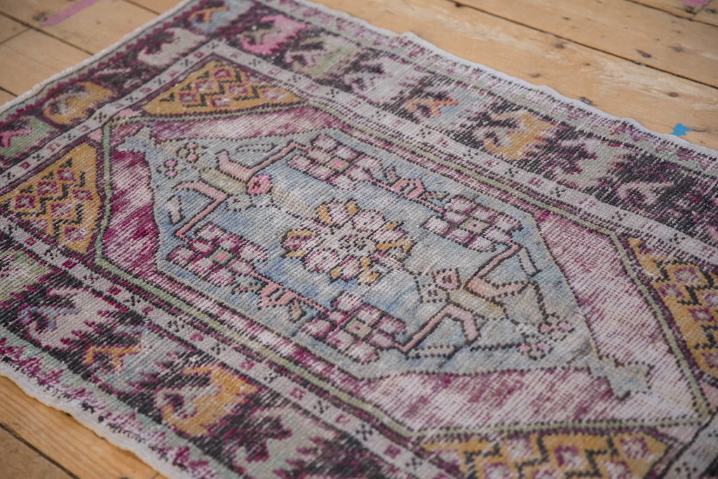 2.5x4 Vintage Distressed Oushak Rug