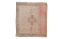 2x2.5 Vintage Distressed Oushak Square Rug Mat