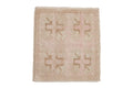 1.5x1.5 Vintage Distressed Oushak Square Rug Mat