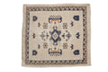2x2 Vintage Distressed Oushak Square Rug Mat