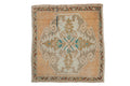 2.5x2.5 Vintage Distressed Oushak Square Rug Mat
