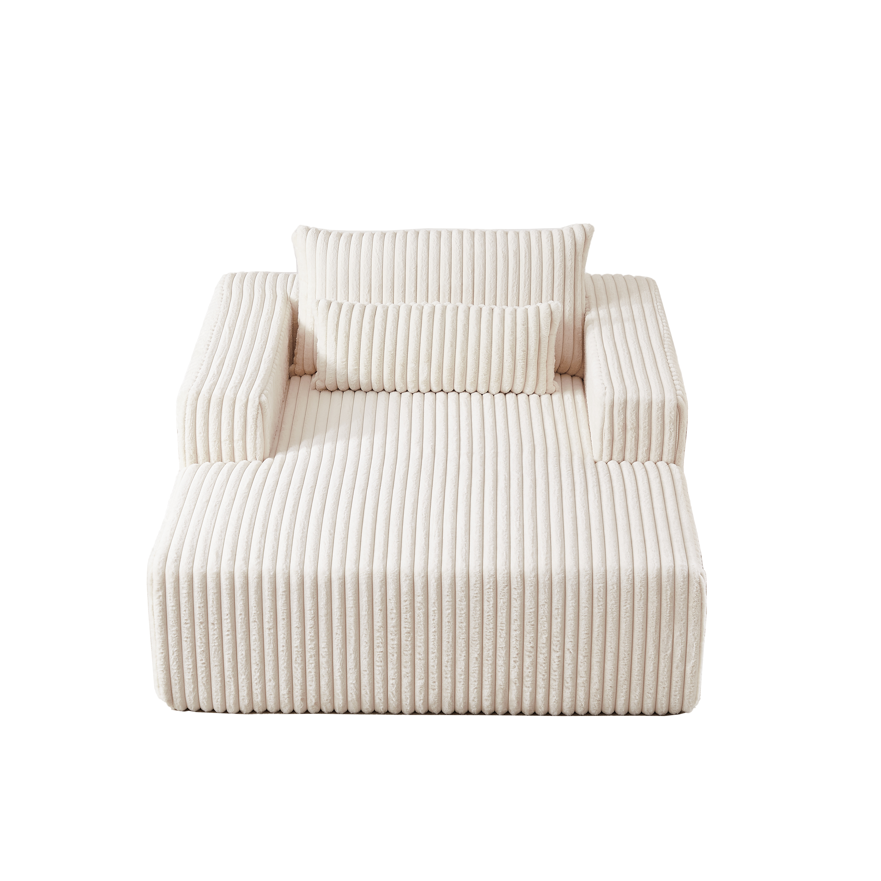 75-Inch Corduroy Sponge Sofa Lounge Chair,No Assembly Required,Fluffy Modern Sleeper Chair for Indoor Living Room Bedroom
