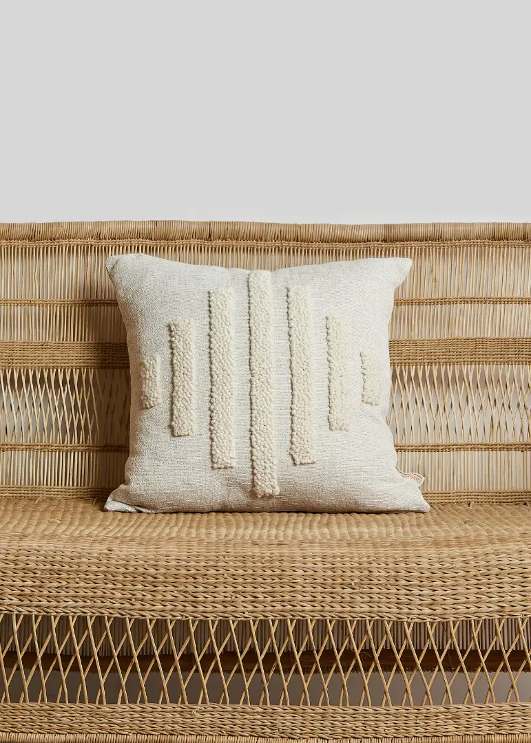 Slatted Diamond Throw Pillow