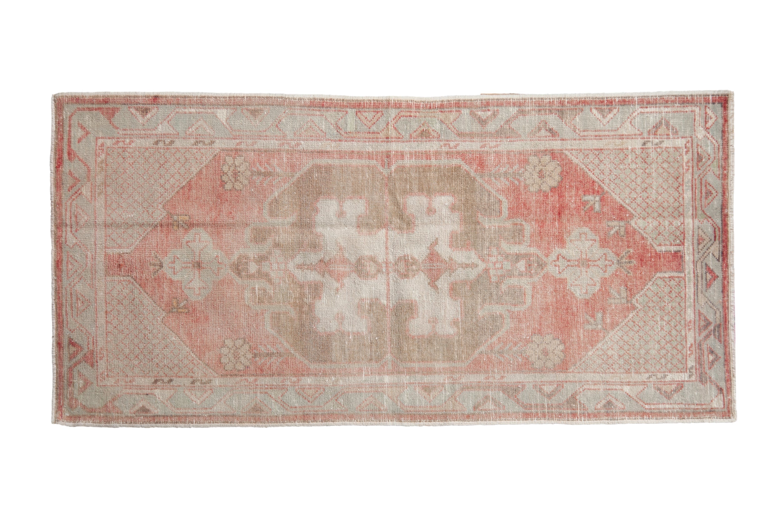2.5x5.5 Vintage Distressed Oushak Rug Runner