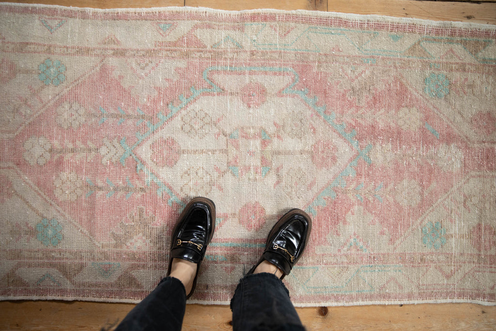 2.5x5.5 Vintage Distressed Oushak Rug Runner