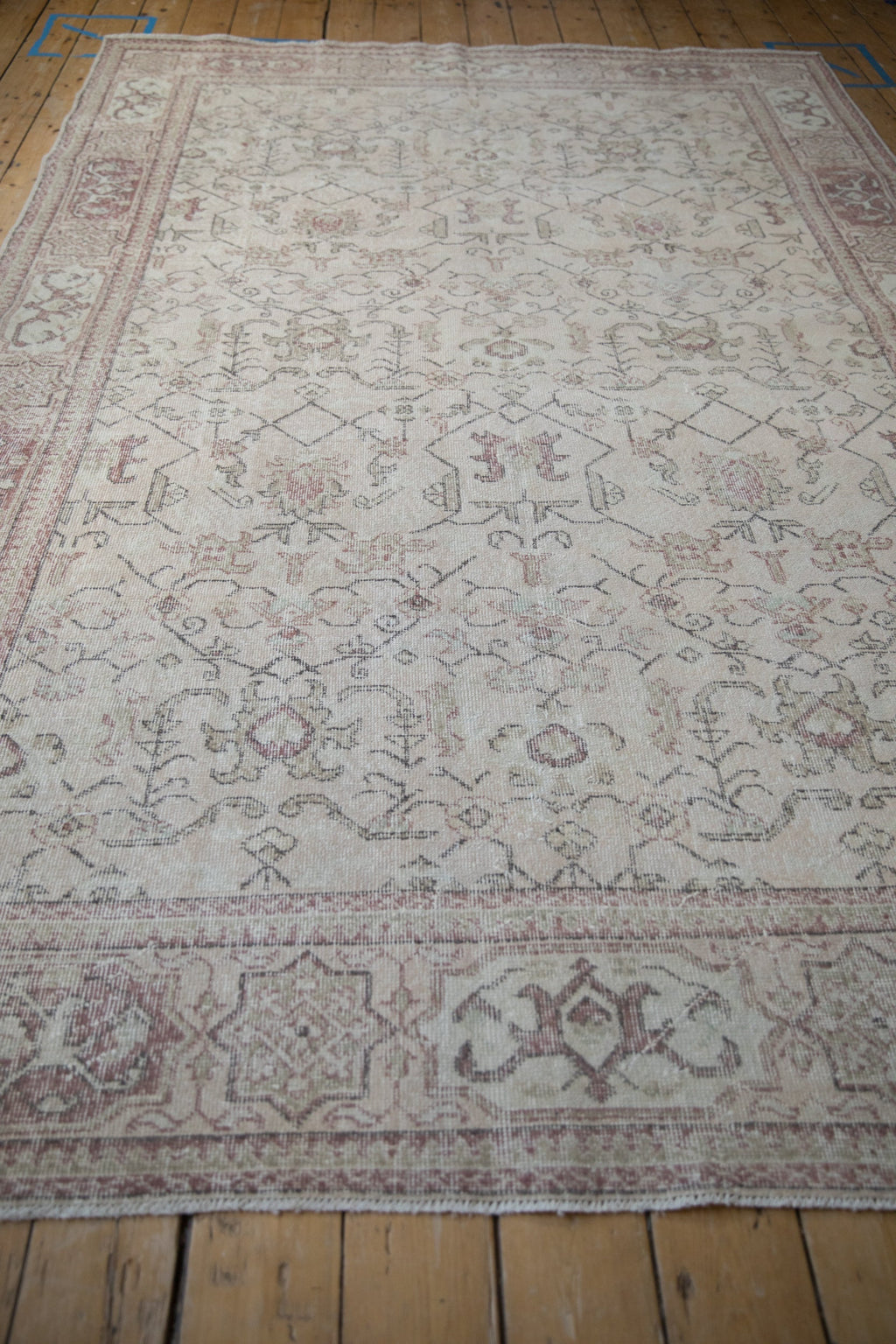 7x10.5 Vintage Distressed Oushak Carpet