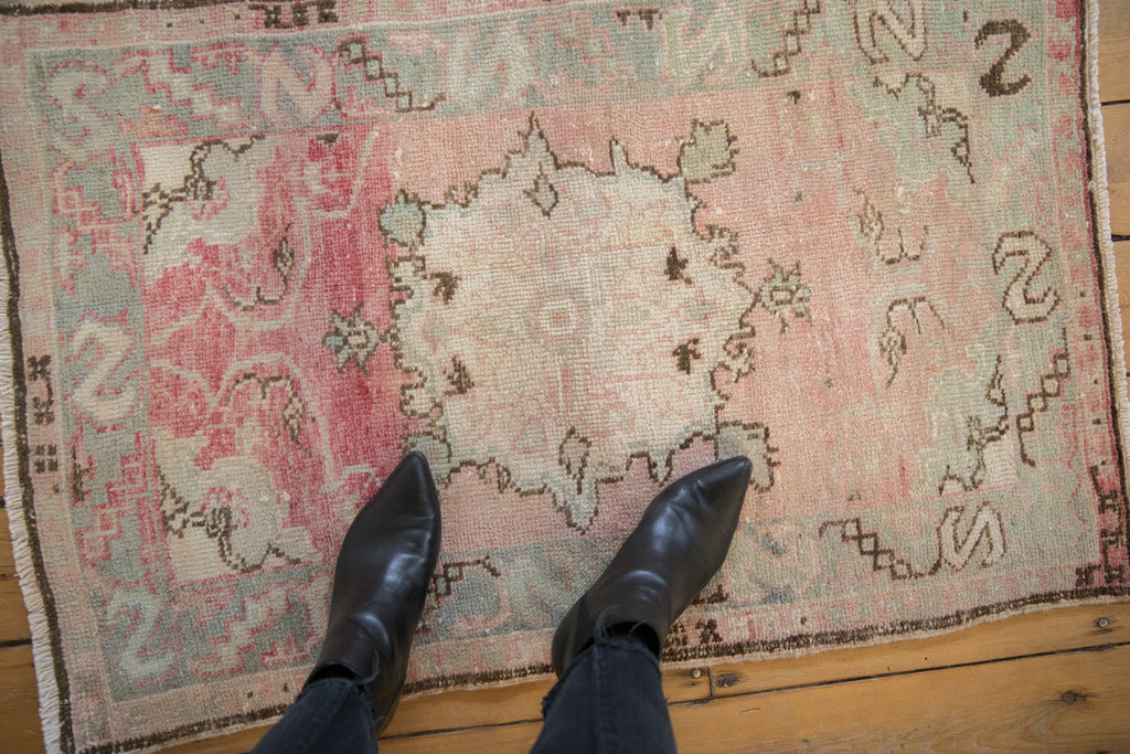 2.5x3.5 Vintage Distressed Oushak Rug