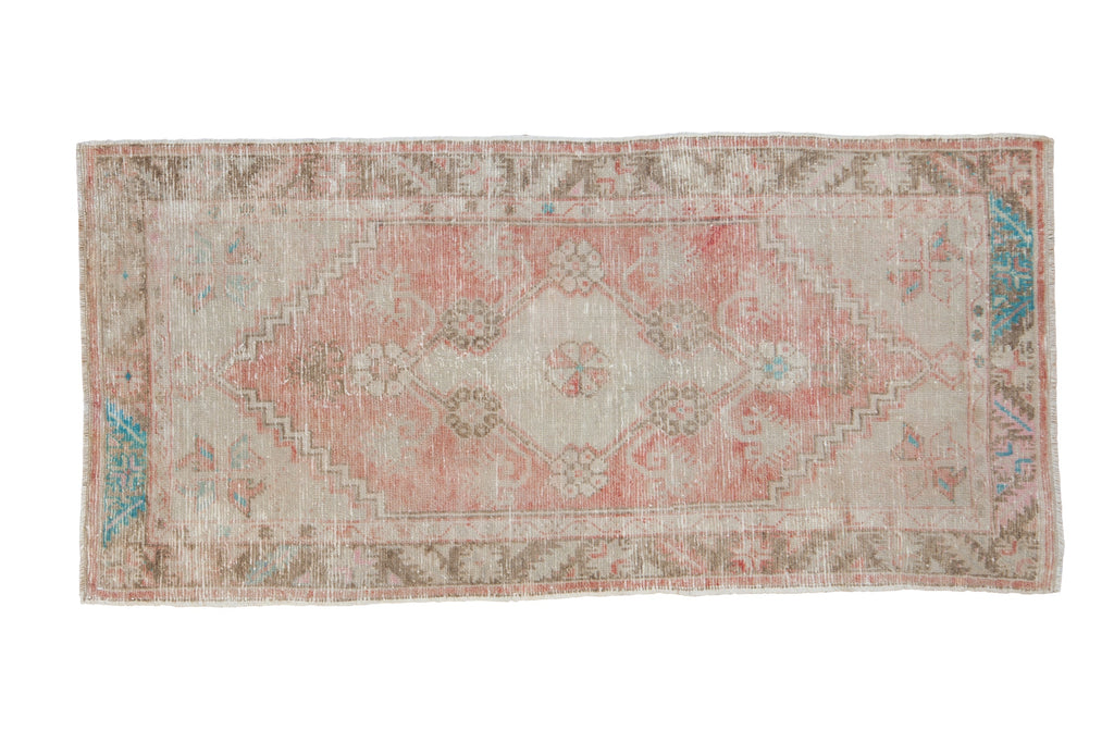 2.5x5.5 Vintage Distressed Oushak Rug Runner