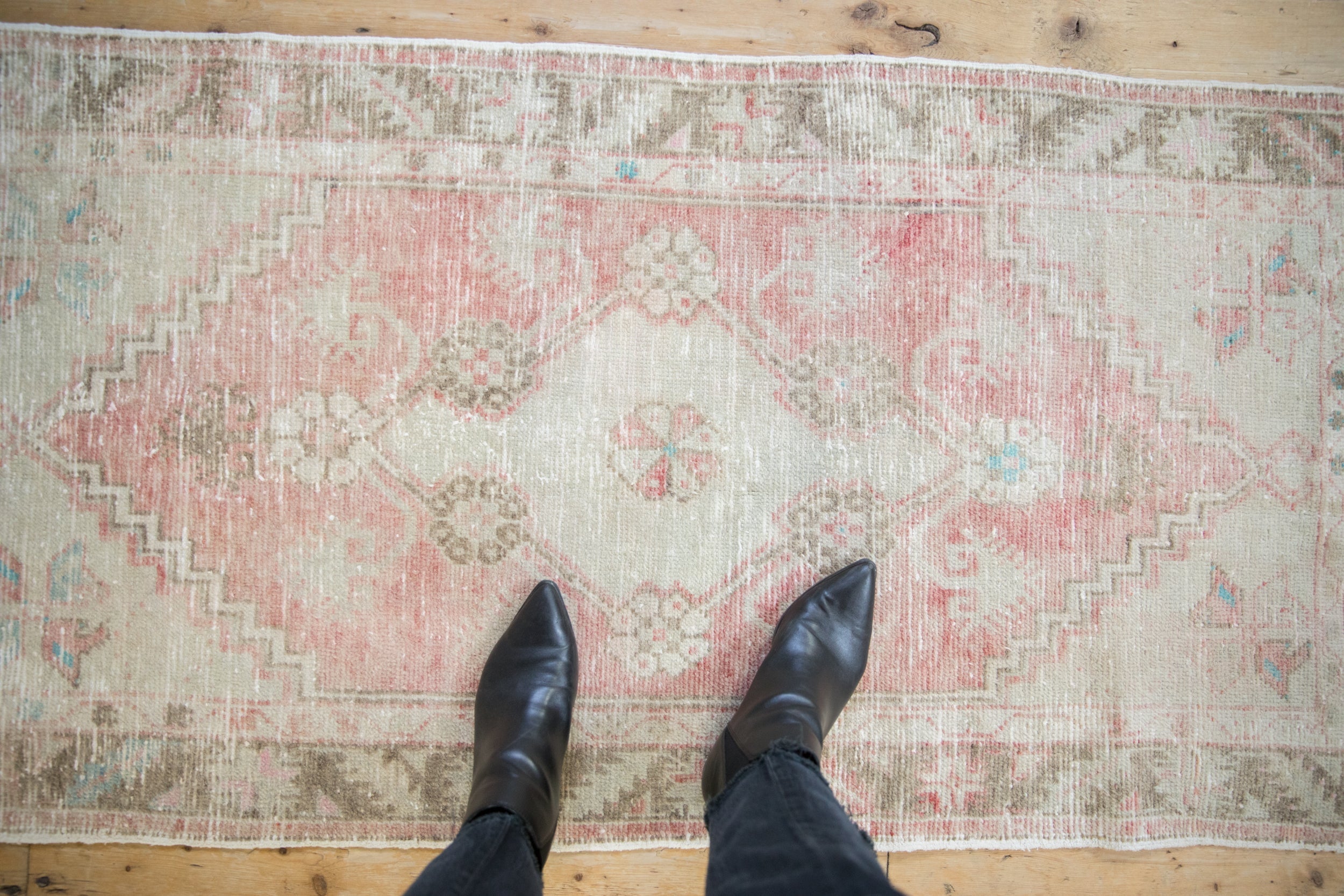 2.5x5.5 Vintage Distressed Oushak Rug Runner