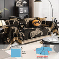 Luxurious Chenille Horse Design Sofa Cover Decor in Orange & Green