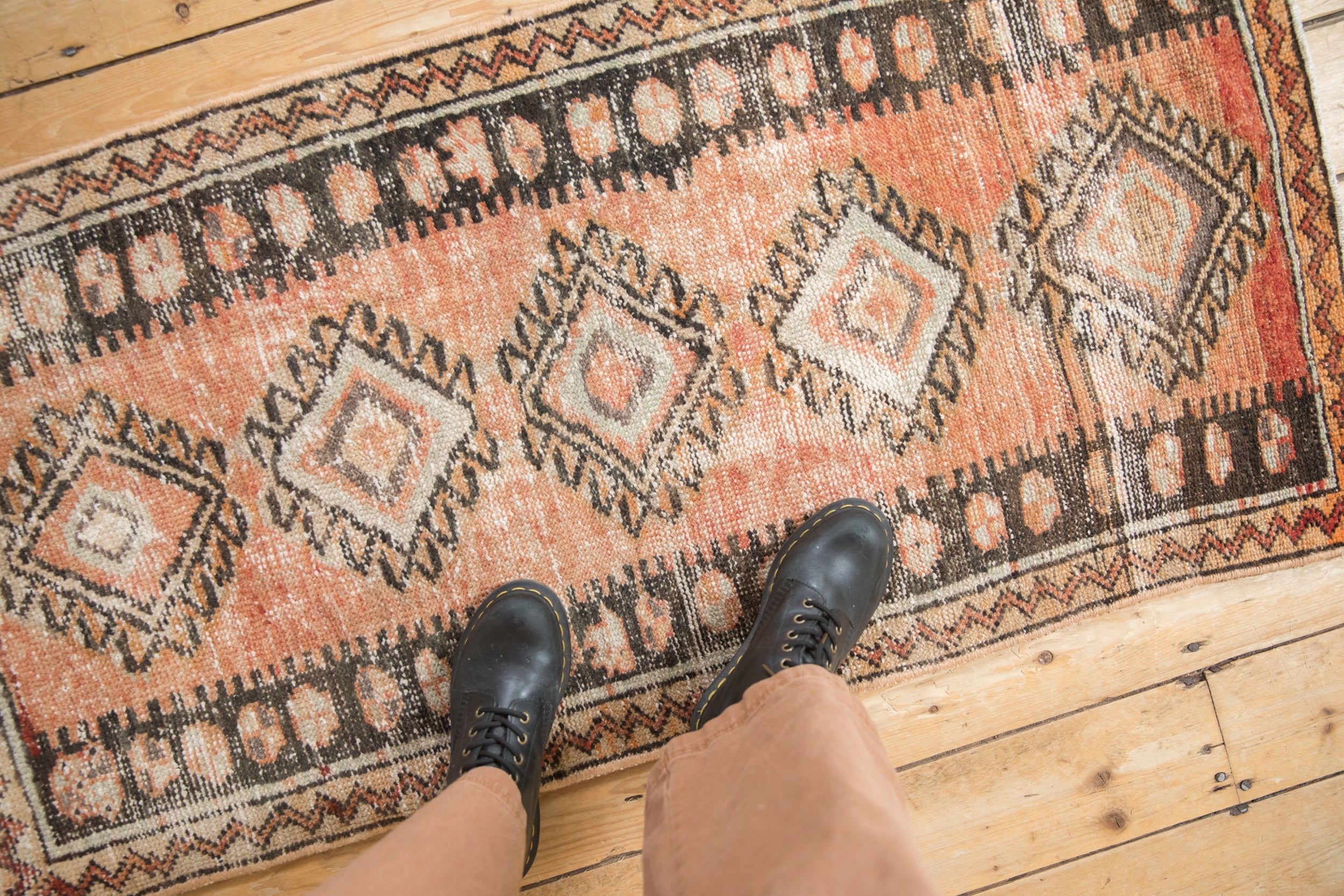 2x4.5 Vintage Distressed Oushak Rug Runner
