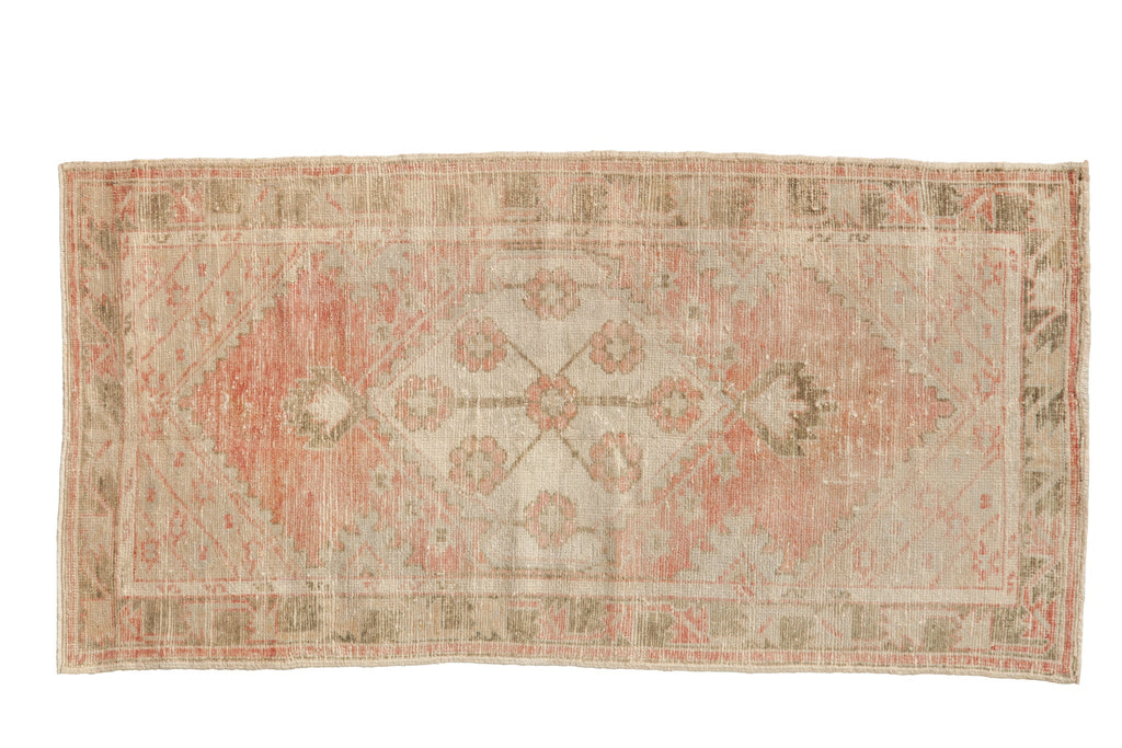 2.5x5.5 Vintage Distressed Oushak Rug Runner