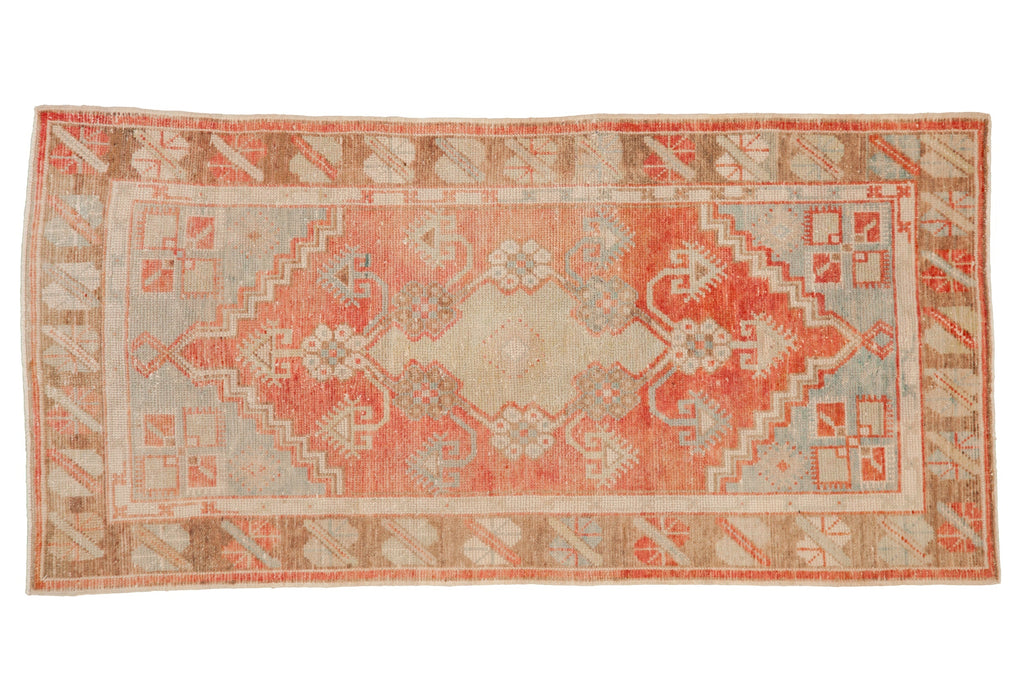 2.5x5 Vintage Distressed Oushak Rug Runner