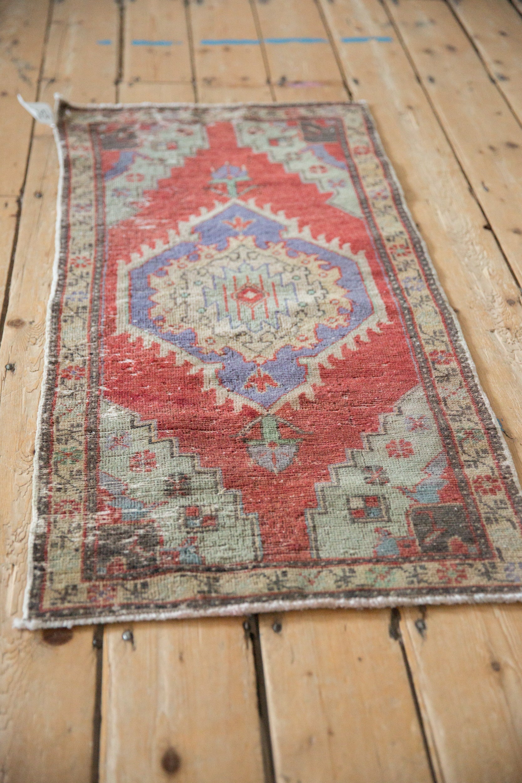 1.5x3.5 Vintage Distressed Oushak Rug Mat Runner