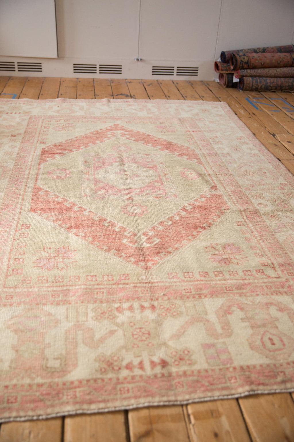 6x8.5 Vintage Distressed Oushak Carpet