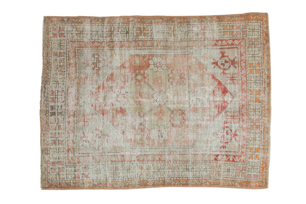 3x4 Vintage Distressed Oushak Square Rug