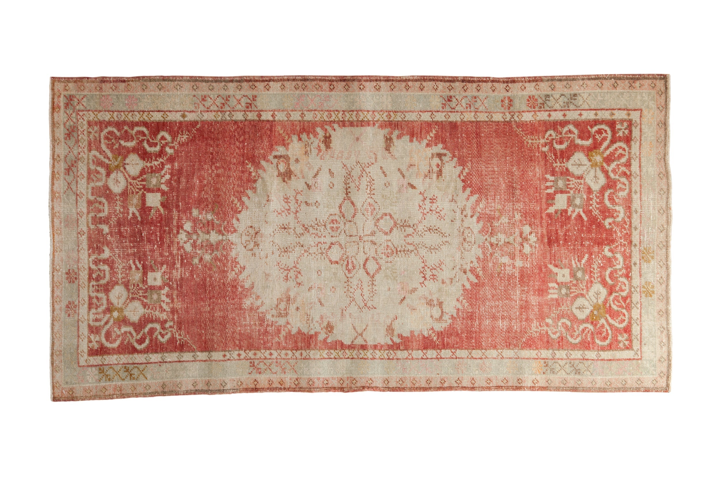 2.5x5.5 Vintage Distressed Oushak Rug Runner