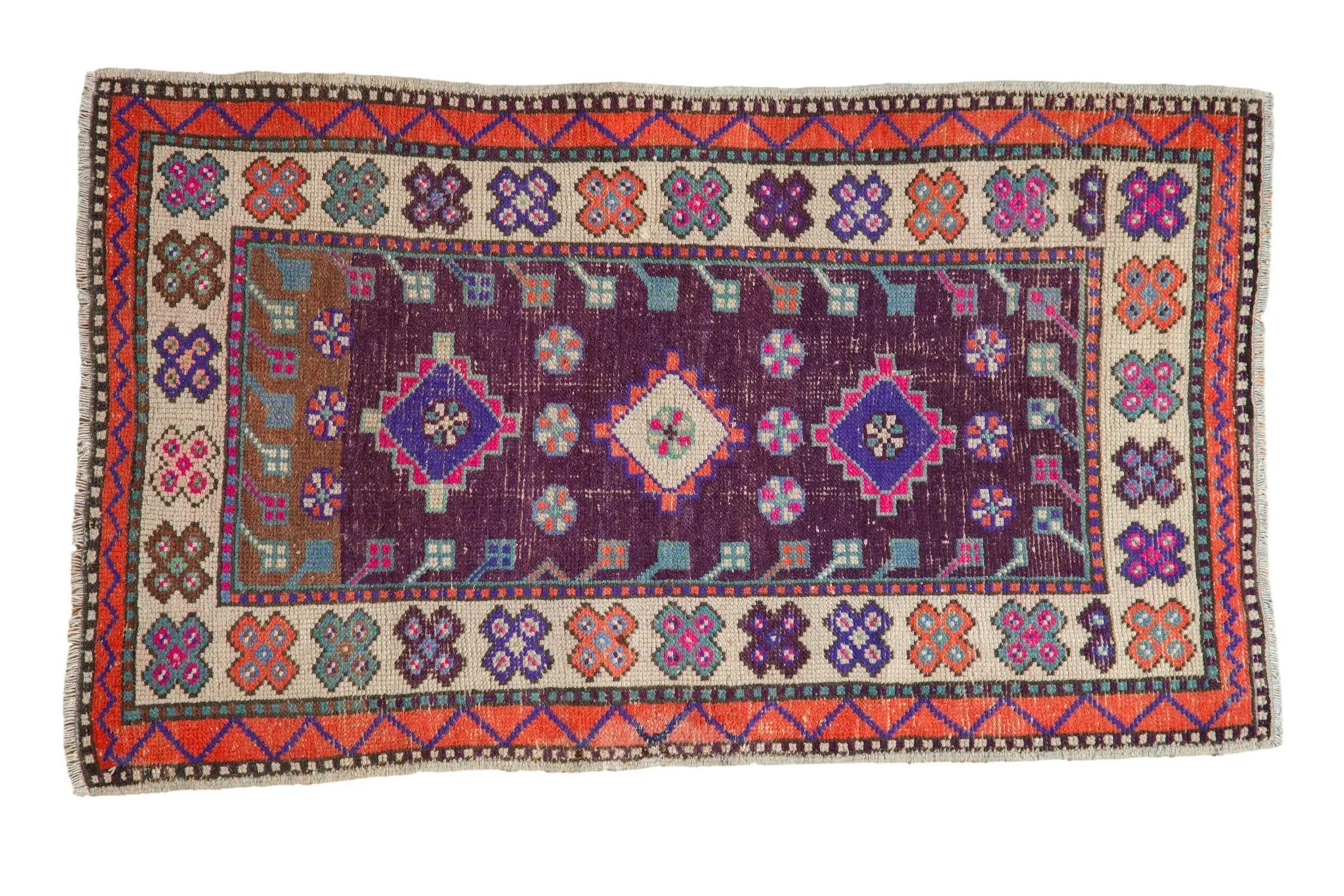 2.5x4.5 Vintage Distressed Oushak Rug