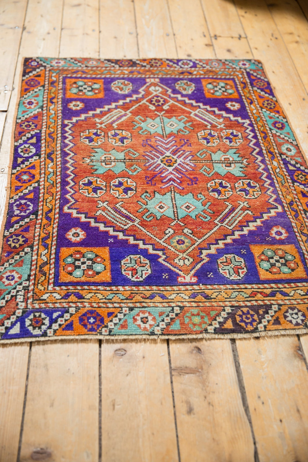 3x4 Vintage Distressed Oushak Square Rug