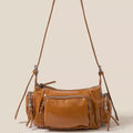 Fame Glossy Faux Leather Multi Pocket Hand Bag