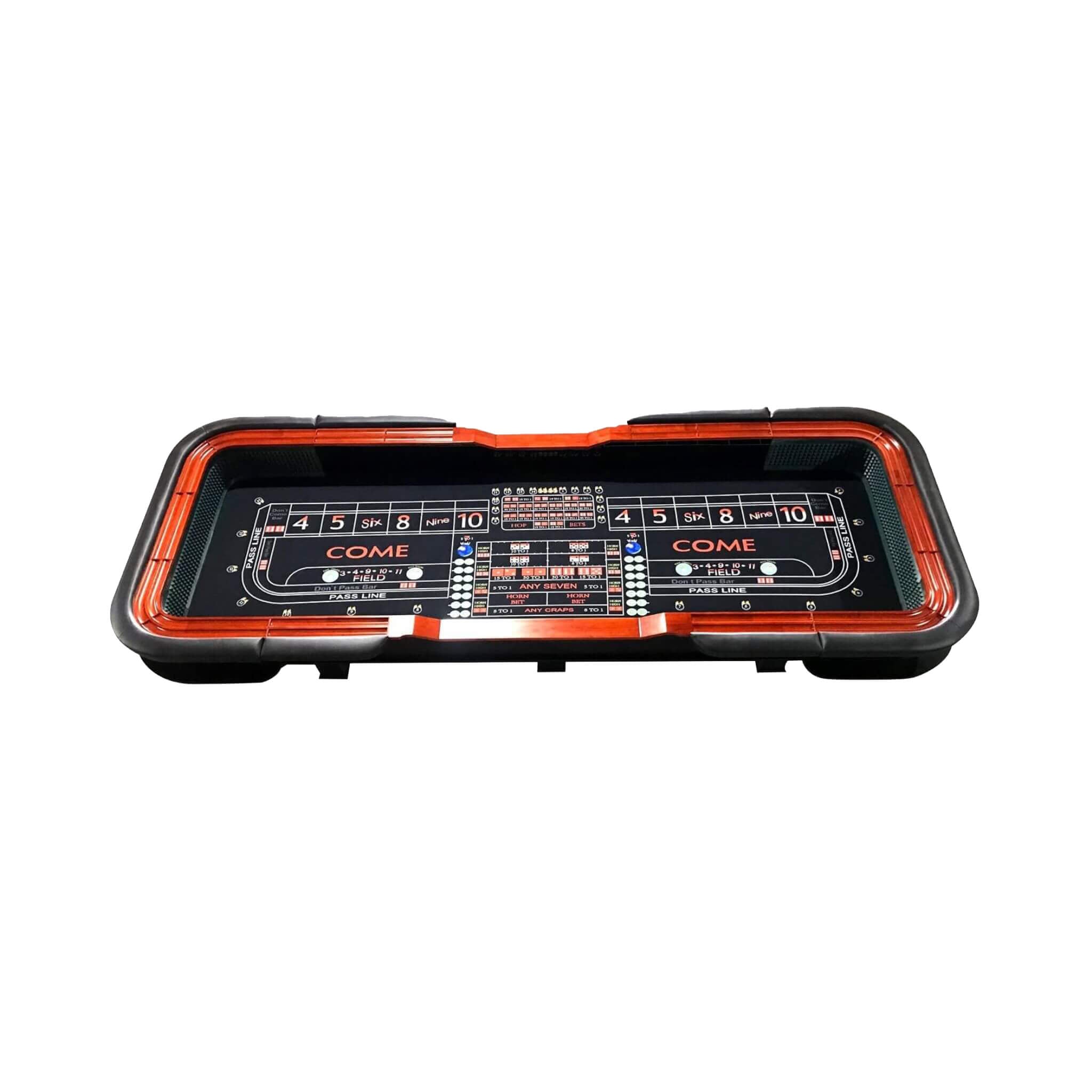 12FT Casino Style Craps Table With Full Drink Rail And Cushion Rim Cover (SAK35098)