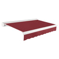 [12x10FT] Awntech Key West Premium Manual Outdoor Retractable Awning [FCM12-SBY] (SAK35497)
