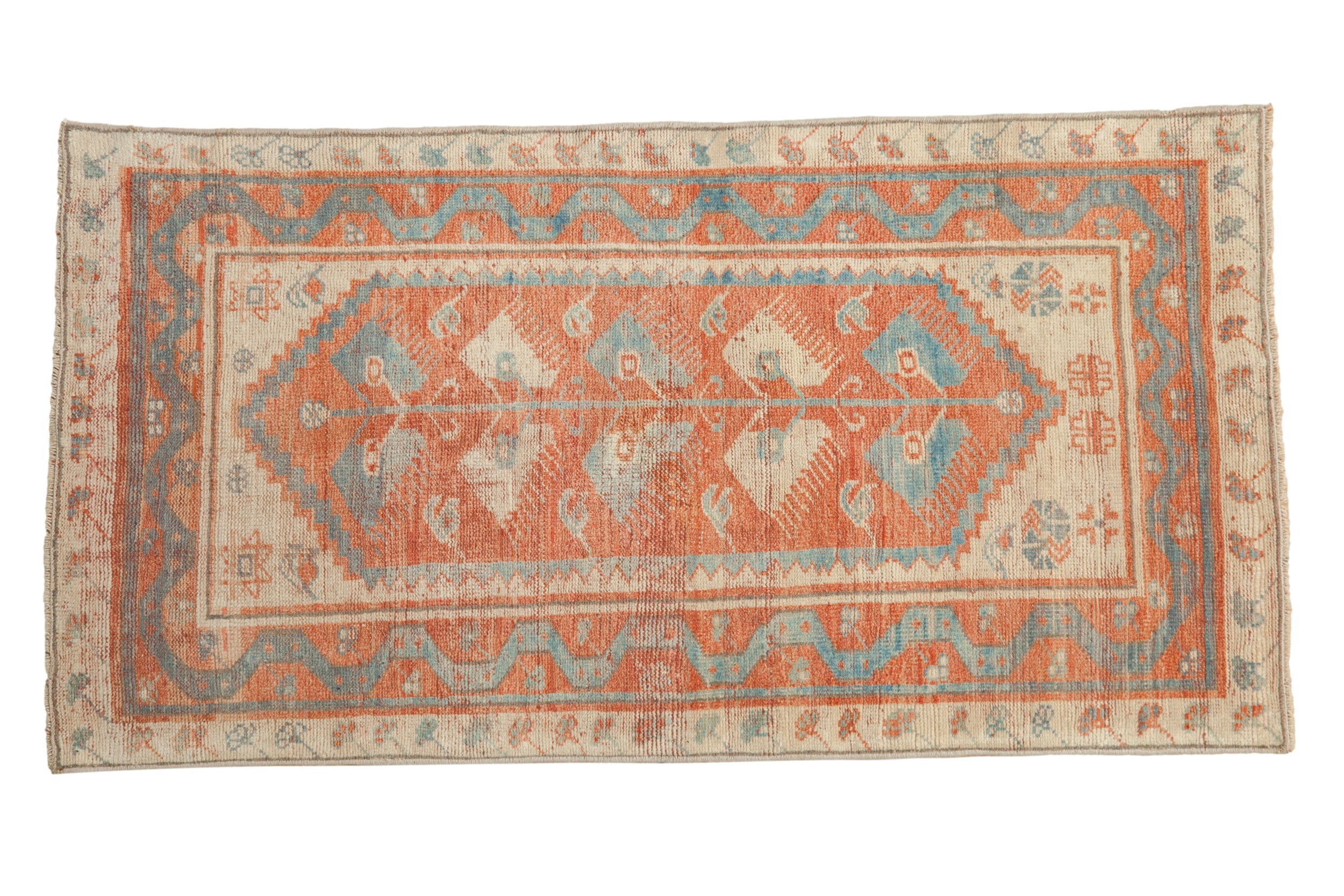 2.5x5 Distressed Oushak Rug Runner