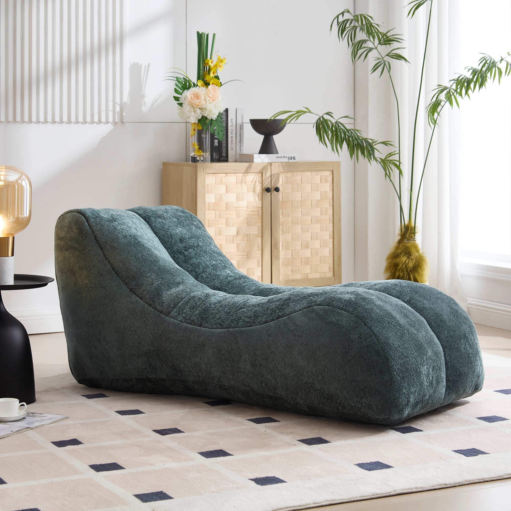 Creative Bean Bag Sofa Chair for Adults with High-Quality Sponge Filling and Polyester Fiber,59x30x23.6 inches