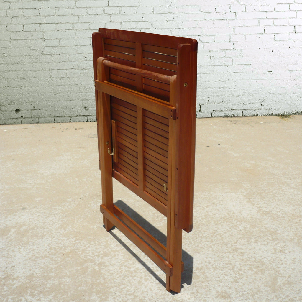 Lucius Reddish Brown Folding Bistro Table