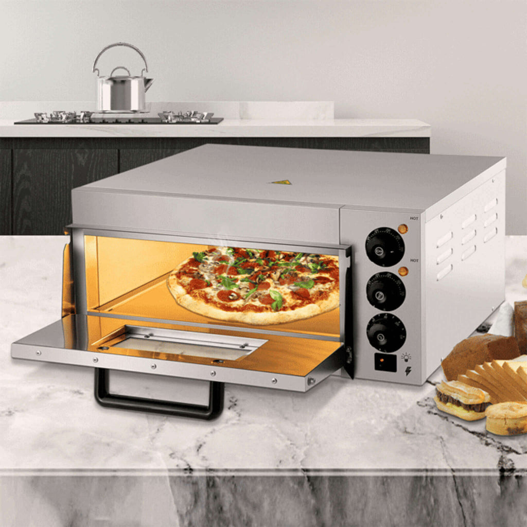 14" Electric Single Deck Countertop Commercial Pizza Oven (SAK92582)