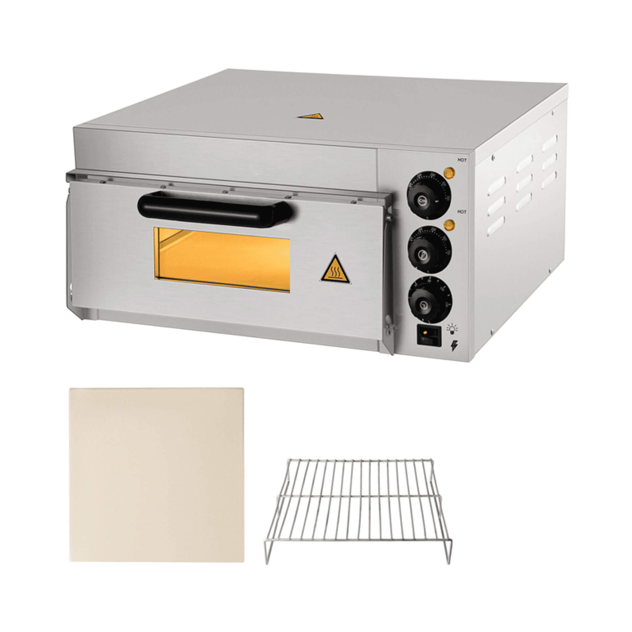 14" Electric Single Deck Countertop Commercial Pizza Oven (SAK92582)