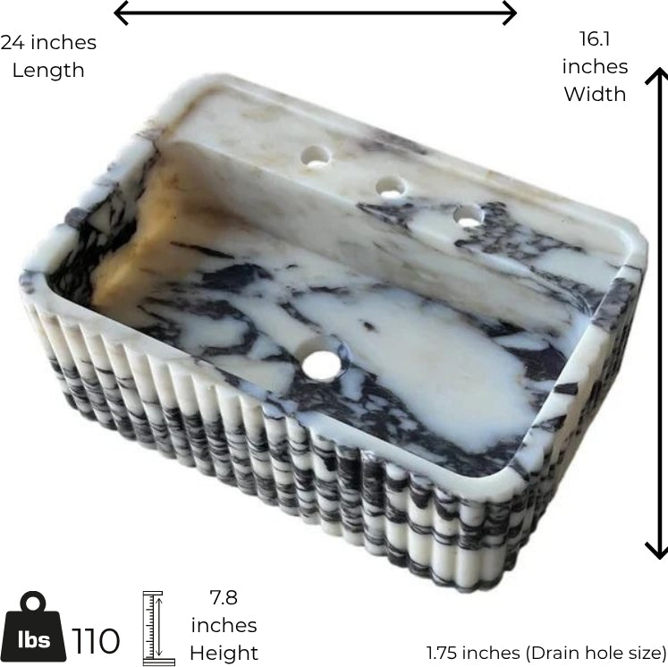 Calacatta Viola Marble Sink