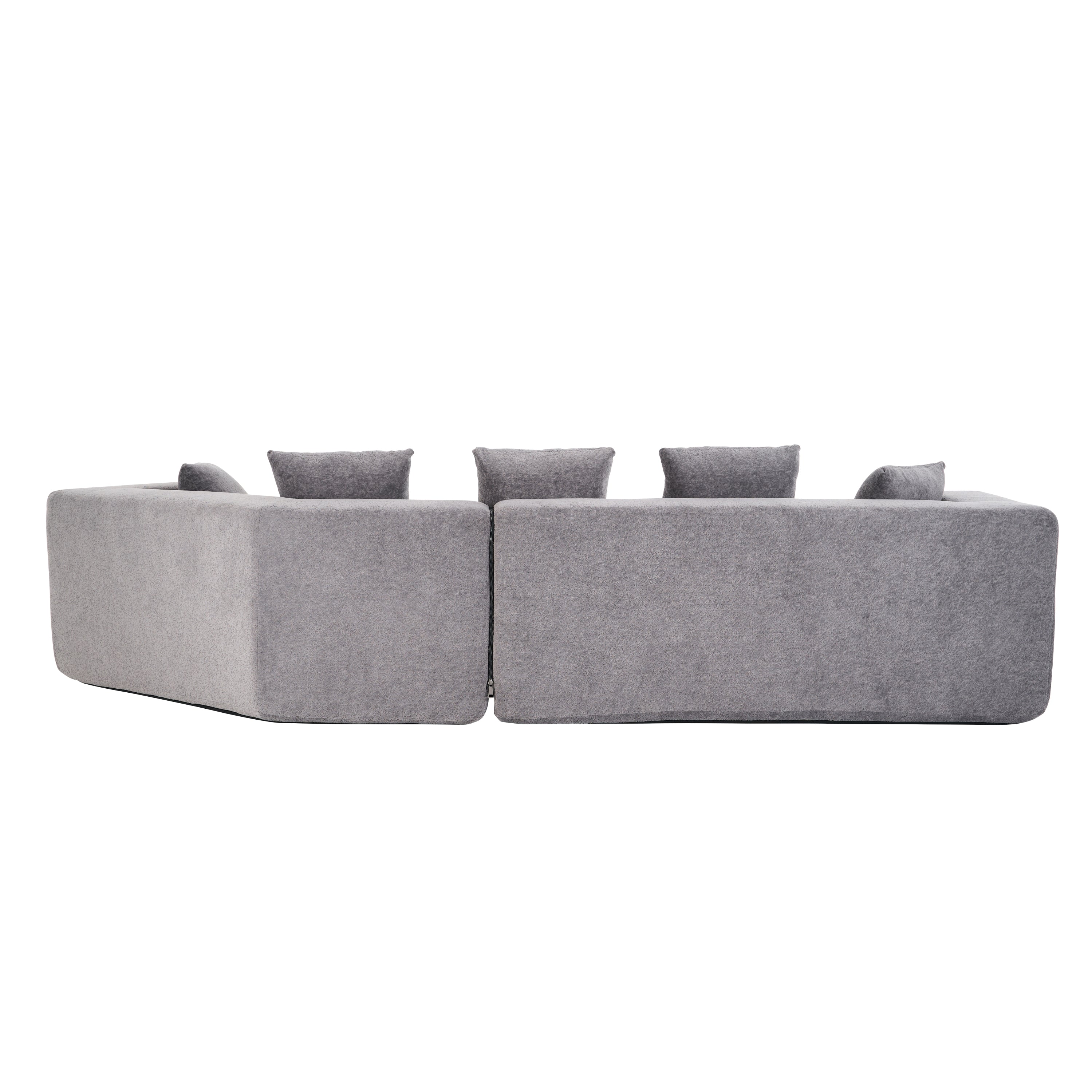 Memory Foam Couch, No Installation & Easy to Transport, Deep Seat Modern Sofa with Chenille Fabric, Couch for Living Room, Bedroom, Apartment, Home Office