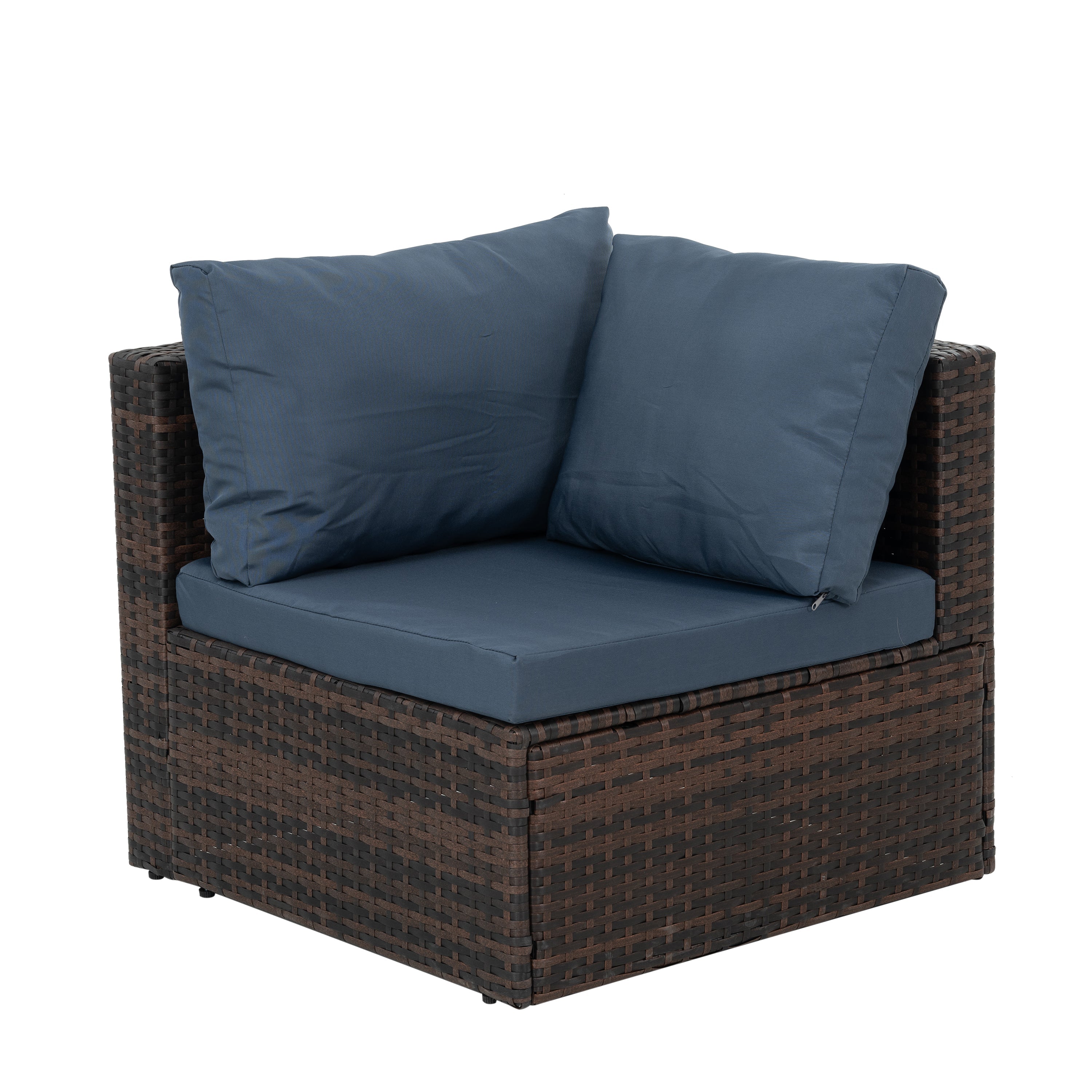 Patio Furniture, Outdoor Furniture, Seasonal PE Wicker Furniture, 5 Set Wicker Furniture With Tempered Glass Coffee Table