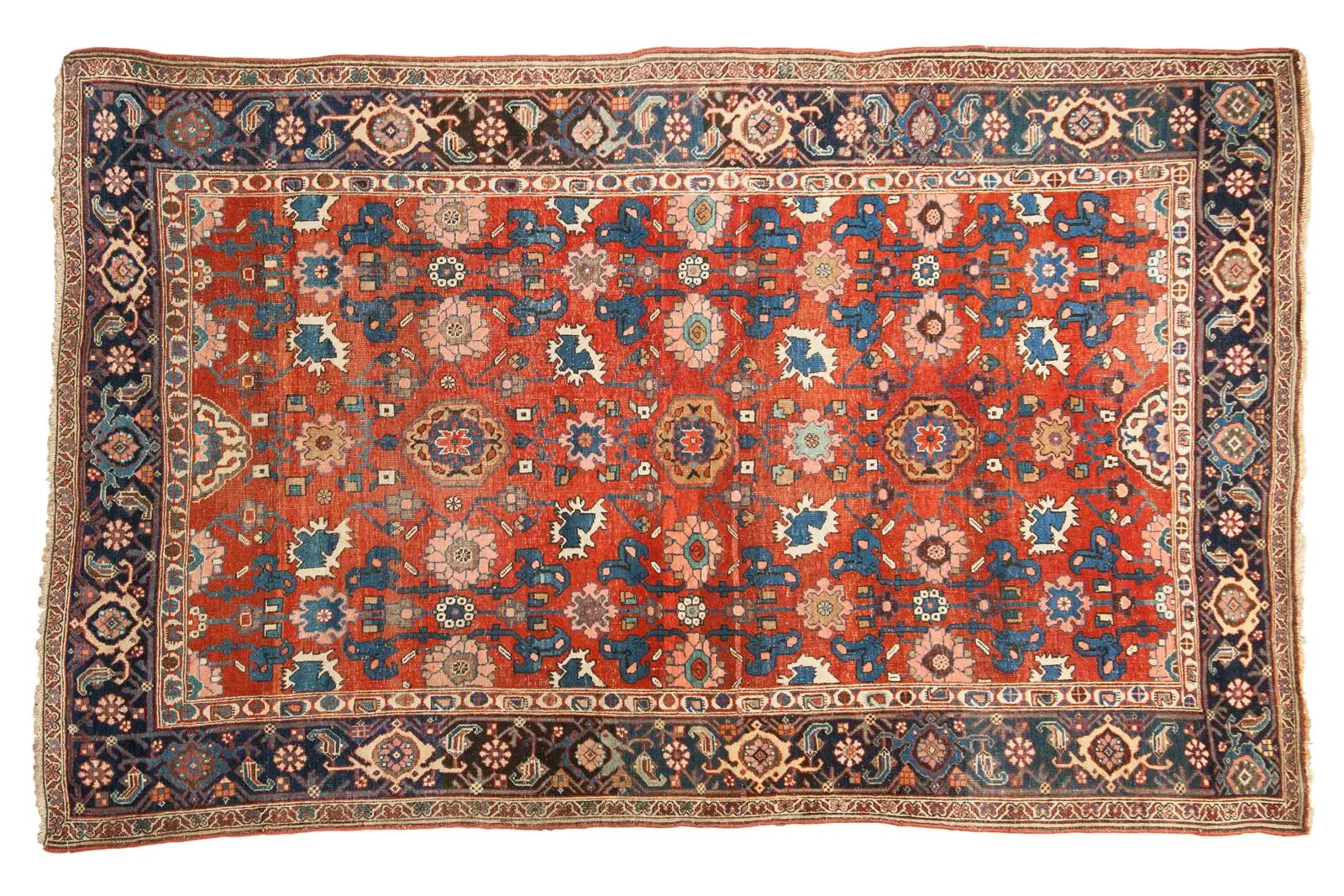 4.5x7 Antique Persian Bijar Area Rug